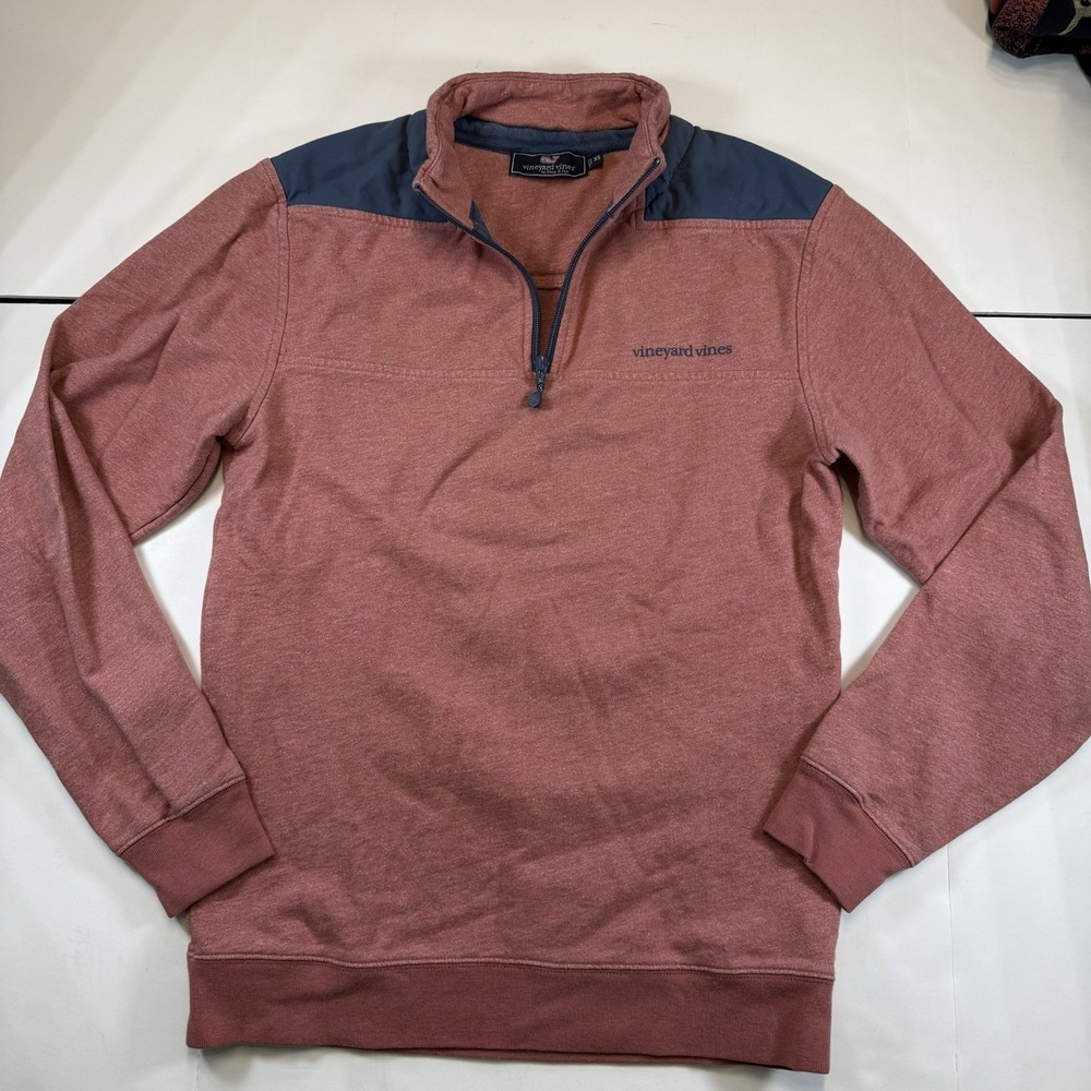 Vineyard Vines Womens XS Quarter Zip Pullover‎ Pink Heather Sweatshirt Preppy